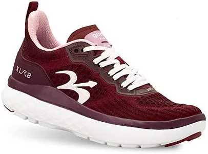 Gravity Defyer g-defy XLR8 Run Running Shoes for Women | Comfortable Orthopedic Shoes for Standing All Day | Patented VersoShock Technology | Wide Toe Box Burgundy