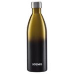 Amazon Brand - Solimo 1000ml Stainless Steel Vacuum Insulated Bottle | Double-Wall Insulation, Leak-Proof, 24 Hours Hot and Cold | for Work, Home, Commute and Travel | Gold & Black