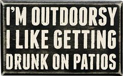 Primitives by Kathy Wood Box Sign, I'm Outdoorsy