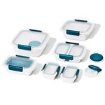 OXO Good Grips Prep & Go 20 Piece Set | Leakproof Food Storage | Ideal for leftovers, meal prep and work lunches | BPA Free | Microwave Safe | Dishwasher Safe | Freezer Safe | Odor and Stain Resistant