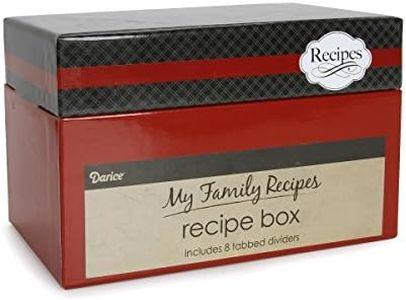 Darice Matrice 1219–508 Couverts Thème Recettes Carte Box, Noir/Rouge