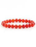 Ouubuuy Carnelian Crystal Beads Bracelet 8mm Natural Gemstone Beaded Bracelets Healing Crystal Bracelet for Women Mothers Day Gifts