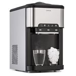 Klarstein Small Ice Maker Machine, Counter Top Machine for Home and Kitchen, 3L Capacity, Fast Operation, Makes 20kg of Ice, Large Sized Bullets, Self-Cleaning Cube Silver/Black