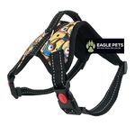 Eagle Pets No-Pull Reflective Dog Harness Walk, Belt for Dogs Adjustable and in Control with Our Reflective No-Pull Dog Harness (Medium, Yellow Minion)