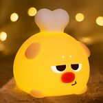 CooPark Cute Dog Night Light for Kids, Baby Nightlight Nursery Portable Silicone Puppy Lamp with Timer Dimmer, Rechargeable Bedroom Bedside Desk Decor Birthday Christmas Gifts for Children Boy Girl