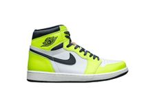 NIKE Air Jordan 1 Retro High OG Mens Basketball Trainers 555088 Sneakers Shoes (UK 8.5 US 9.5 EU 43, Volt Black sail 702)