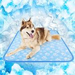 Rywell Thermochromic Dog Cooling Mat, Arc-Chil Cooling Mat Pad for Dog Large 70x90CM [Q-max＞0.5] Chew-Resistant Non-Toxic Absorbent Reusable Dog Cooling Mat for Indoor Outdoor Kennel Crate Travel