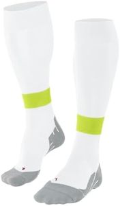 FALKE Men's RU Compression Running Socks, White, 9.5-12