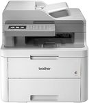 Brother MFC-L3710CW All-in-One Wireless Color Laser Digital LED Printer, White - Print Copy Scan Fax - 19 ppm, 600 x 2400 dpi, 3.7" LCD Touchscreen, 8.5 x 14, 50-Sheet ADF, 250-sheet, Tillsiy