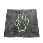Dog Gone Smart Dirty Dog Microfiber Paw Doormat - Muddy Mats for Dogs - Super Absorbent Dog Mat Keeps Paws & Floors Clean - Machine Washable Pet Door Rugs with Non-Slip Backing | Large Cool Grey