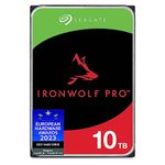 Seagate IronWolf Pro, 10TB, Internal Hard Drive, NAS, 3.5 Inch, SATA, 6GB/s, 7200 RPM, 256MB Cache, for RAID Network Attached Storage, 3 year Rescue Services, FFP (ST10000NEZ008)