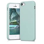 kwmobile Case Compatible with Apple iPhone SE (1.Gen 2016) / iPhone 5 / iPhone 5S Case - TPU Silicone Phone Cover with Soft Finish - Mint Matte