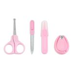 Kids Station Baby Nail Grooming Kit For New Born, Toddler, Infant And Babies, 4 In 1 Baby Nail Clipper- Friendly Kit Designed For Babies, (Pack Of 4, Pink)