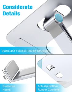 Babacom Laptop Stand – Adjustable, Silver Aluminum