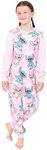 Disney Girls Lilo and Stitch Stitch & Angel Pink Fleece Sleepsuit Kids All in One (9-10 Years)