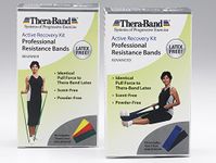 Theraband Latex Free Active Recovery Kits, Blue/Black, Advance (5 Ft Bands)