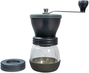 Hario MSCS-2TB Ceramic Coffee Mill Skerton Hand Grinder, Black and Clear