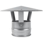 4 Inch / 100 mm Round Roof Cap - All Weather Chimney Cap - Galvanized Steel with Rubber Gasket for Perfect Sealing and Insulation - Roof Top Round Vent House Exhaust Roof Cap