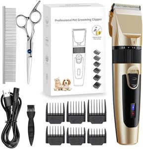 Bonve Pet Tondeuse Chien Professionnelle Tondeuse Chien Poil Long Epais Electrique Tondeuse pour Chien pour Chats et Animaux Silencieux Electrique Tondeuse pour Chien et Chat Dog Clipper Kit