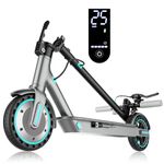 Aimittie Electric Scooter for Adults, 8.5" Tires, Powerful 350W Motor, Max 35KM Long Range, Top Speed 25Km/h, Lightweight and Foldable Scooter, Dual Lighting System and Drum Brake, Smart APP Control