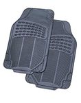 XtremeAuto™ Front Universal Rubber Car Van Floor Foot Well Mats - Non-slip Backing