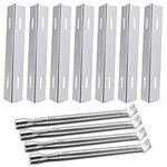 Criditpid Barbecue Replacement Parts for Napoleon Rogue Series, Prestige 500 Propane Grills, 7-Pack Heat Plate Shields & 4-Pack Burner Tubes BBQ Replacement Part Kit for Napoleon.