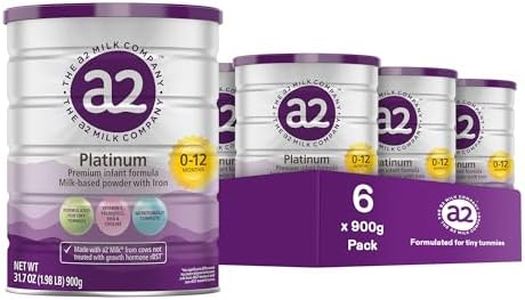 a2 Platinum® Premium Infant Formula for Babies ages 0-12 Months, Milk-Based Powder with Iron. Nutritionally Complete, made with Pure and Natural a2 Milk® - 31.7- oz Can - 6 Pack