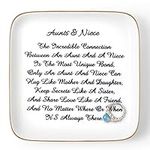 Titanape Aunt Gifts from Niece Ring Trinket Dish - Aunt & Niece, Birthday Gifts for Women Niece Gifts from Auntie Christmas Valentines Mother's Day Thanksgiving Gifts for Aunt Niece