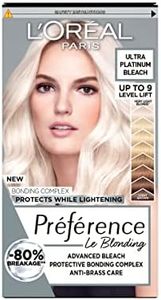 L'Oreal Paris Preference Hair Dye, Long Lasting, Luminous Permanent Hair Colour, up to 9 Levels of Lift, Extreme Platinum