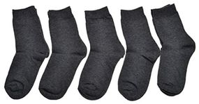 5 pairs of Boys Plain Grey socks - School socks