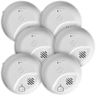First Alert SMICO100-AC Interconnect Hardwire Combination Smoke & Carbon Monoxide Alarm with Battery Backup, 6-Pack