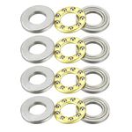 sourcing map F5-10M Thrust Ball Bearings 5mm x 10mm x 4mm Chrome Steel Single Direction 4pcs