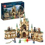 LEGO Harry Potter The Battle of Hogwarts, Castle Toy with Molly Weasley, Bellatrix Lestrange and Voldemort Minifigures plus the Sword of Gryffindor, Deathly Hallows – Part 2 Set, Gift for Kids 76415