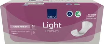 Abena Light Ultra Mini 0 | Incontinence Pads Women | 100ml Absorbency | 24 Pack | Women's Incontinence Pads | Panty Liners for Women Long | Incontinence Pads Women