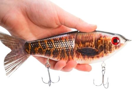 7" Pedigree Glider Glide Bait Bass Musky Striper Fishing Big Lure Multi Jointed Shad Trout Slow Sinking (7" Pedigree Glider - Snakehead Fish)