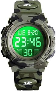 Digital Watch for Boys Girls, Waterproof Sport Kids Watches with Alarm/Stopwatch/12-24H, Childrens Electronic LED Wrist Watch for Junior Teenagers Boy - Camouflage