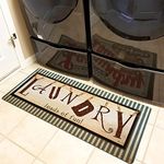 Ukeler Vintage Laundry Room Floor Mat Non Skid Rubber Waterproof Farmhouse Laundry Room Rug Runner, 20''×59''