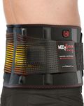 MEDiBrace Heated Back Support Belt RAY-D8 v2 – Rechargeable Back Brace with Far-Infrared FIR Heating - Lower Lumbar Back Pain Relief for Men and Women – Medical Grade Orthopaedic Waist Compression