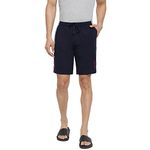 Van Heusen Athleisure Men Knit Shorts - Cotton Rich - Smart Tech, Easy Stain Release, Anti Stat, Ultra Soft, Moisture Wicking, Navy L