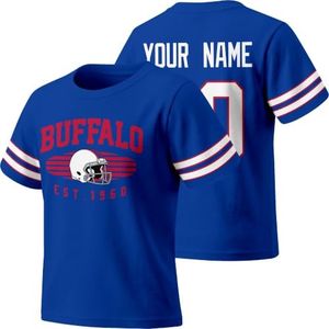 KREDE Buffalo T Shirt Custom Name Number for Kids Girl Boy Gift
