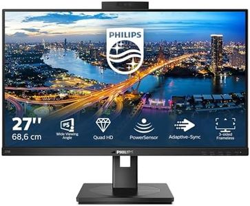 Philips Monitors Philips 275B1H - Monitor QHD de 27 Pulgadas, Webcam, Altura Regulable (2560 x 1440, DVI, HDMI, DisplayPort, USB Hub), Color Negro