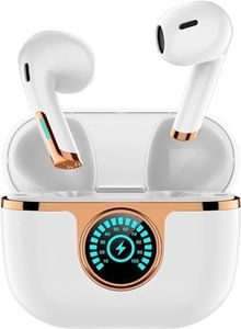 Wireless Earbuds, SSMAZINSTAR Bluetooth 5.3 In Ear Headphones with 4 ENC Noise Cancelling Mic, Bluetooth Earbuds Mini Deep Bass Stereo Sound, 36H Playtime LED Display Wireless Earphones IP7 Waterproof