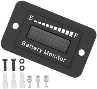 DOITOOL Golf Cart Battery Gauge Meter Battery Displaying Device for Electric Vehicles 12v-72v Voltage Range Sleek Design