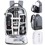 K&F Concept Professional Camera Backpack, Gray-2, L, Classic