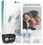 Vibes High Fidelity Ear Plugs - Invisible Earplugs for Music Concerts, Musicians, Motorcycles, Airplanes, Raves, and Work - Noise Reduction and Hearing Protection - Fits All Ears - Teal