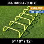 ND Sports OSG Speed/Agility Training Hurdles [pack Of 6] Size 12 Inch