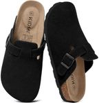 KIDMI Women's Suede Clogs Leather M