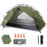 Night Cat Backpacking Tent 2 Person Lightweight Hiking Camping Tent with Foldable Pole, Double Layers Waterproof Fast Setup Ultralight Tent Compact 7x4.4ft - Two Doors