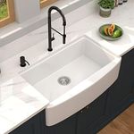 33 x 21 Inch Curved Farmhouse Sink 