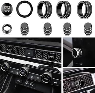 for Honda Civic/CRV Accessories (2022-2025) for Acura Integra (2023-2025) Air Conditioning, Vent Knob Cover Start/Stop Button Ring, Air Conditioning Climate Control Knob Button